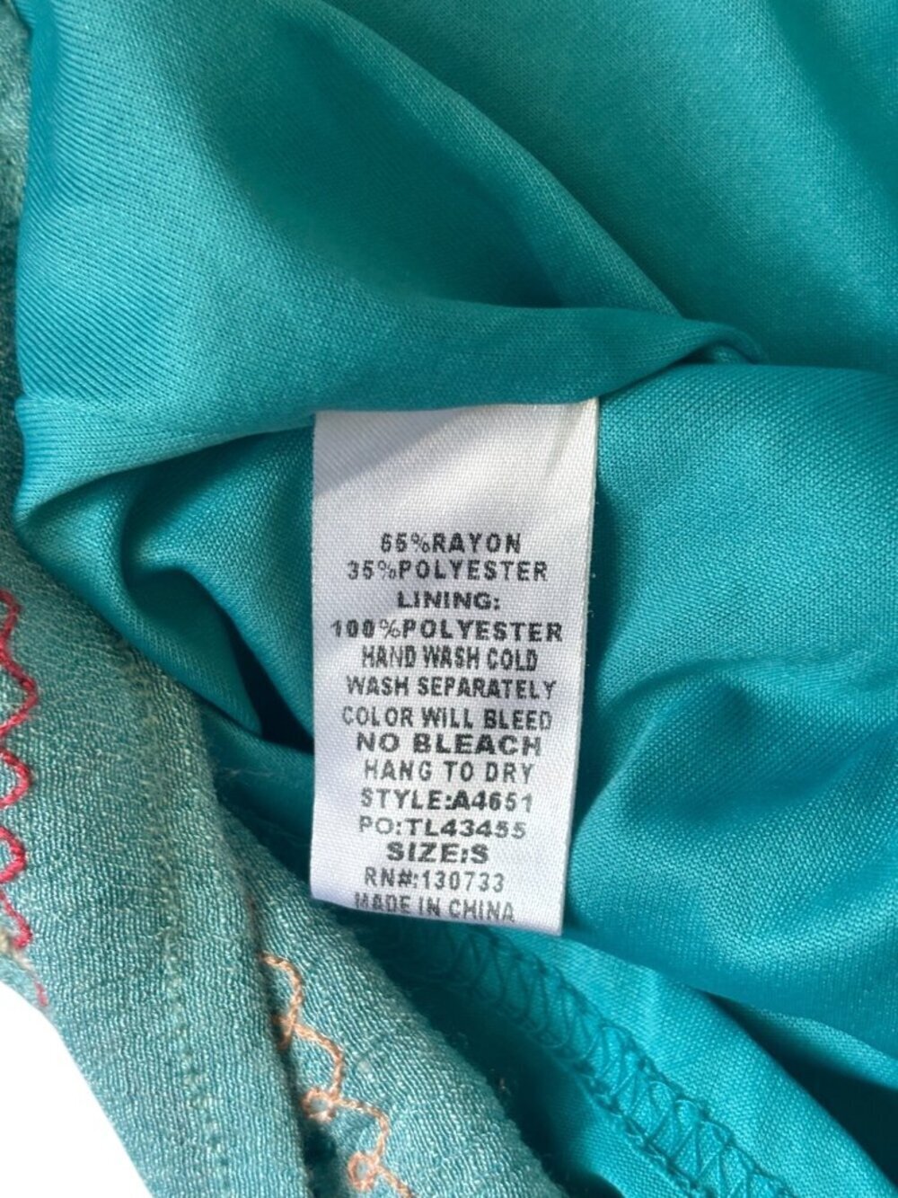Umgee Women's Teal-Colored with Embroidered Details Short Dress - Picture 5 of 7